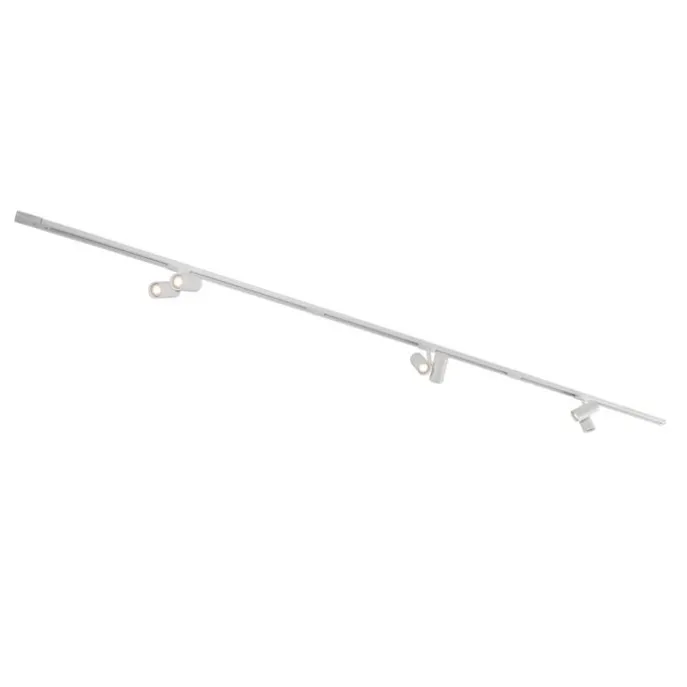 Modernes Schienensystem mit 3 Strahlern Weiß 1-phasig - Iconic Scopio