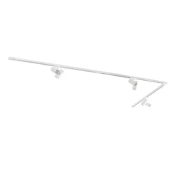 Modernes Schienensystem mit 3 Strahlern Weiß 1-phasig - Iconic Scopio