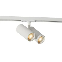 Modernes Schienensystem mit 3 Strahlern Weiß 1-phasig - Iconic Scopio