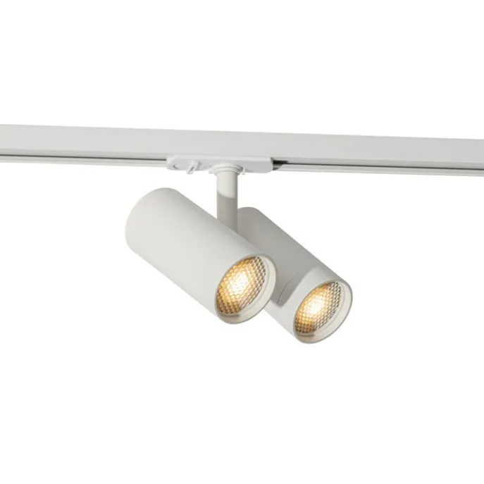 Modernes Schienensystem mit 3 Strahlern Weiß 1-phasig - Iconic Scopio