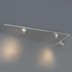Modernes Schienensystem mit 3 Strahlern Weiß 1-phasig - Iconic Scopio
