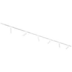 Modernes Schienensystem mit 6 weißen Strahlern 1-phasig - Slimline Uzzy
