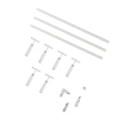 Modernes Schienensystem mit 6 weißen Strahlern 1-phasig - Slimline Uzzy