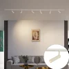 Modernes Schienensystem mit 6 Strahlern Beige und Weiß 1-phasig - Slimline Uzzy