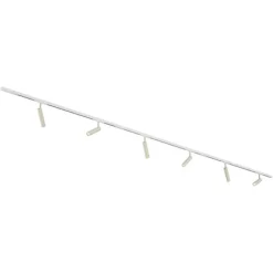 Modernes Schienensystem mit 6 Strahlern Beige und Weiß 1-phasig - Slimline Uzzy