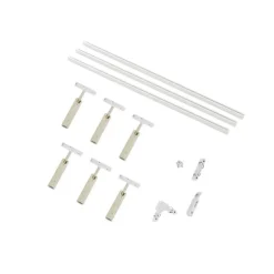 Modernes Schienensystem mit 6 Strahlern Beige und Weiß 1-phasig - Slimline Uzzy