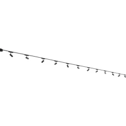 Modernes Schienensystem mit 12 schwarzen Strahlern 1-phasig 600 cm - Magnetic Gert