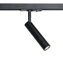 Modernes Schienensystem mit 5 schwarzen Strahlern 1-phasig - Iconic Ivy