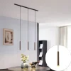 Modernes Schienensystem mit 3 Pendelleuchten Bronze 1-phasig - Slimline Keno