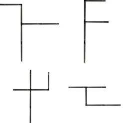 Modernes Schienensystem mit 5 Strahlern Dunkelbronze 1-phasig - Iconic Ivy