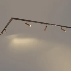 Modernes Schienensystem mit 5 Strahlern Dunkelbronze 1-phasig - Iconic Ivy