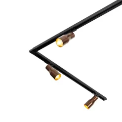 Modernes Schienensystem mit 5 Strahlern Dunkelbronze 1-phasig - Iconic Kohua