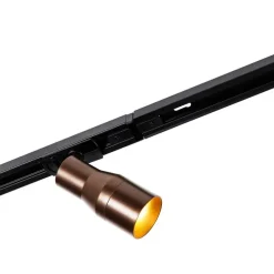 Modernes Schienensystem mit 5 Strahlern Dunkelbronze 1-phasig - Iconic Kohua