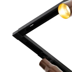 Modernes Schienensystem mit 5 Strahlern Dunkelbronze 1-phasig - Iconic Kohua