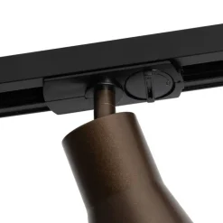 Modernes Schienensystem mit 5 Strahlern Dunkelbronze 1-phasig - Iconic Kohua