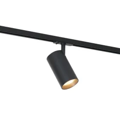 Modernes Schienensystem mit 5 Strahlern schwarz 1-phasig - Iconic Mark