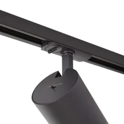 Modernes Schienensystem mit 5 Strahlern schwarz 1-phasig - Iconic Mark