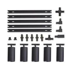 Modernes Schienensystem mit 5 Strahlern schwarz 1-phasig - Iconic Mark
