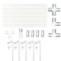 Modernes Schienensystem mit 5 Pendelleuchten Weiß 1-phasig - Iconic Frini