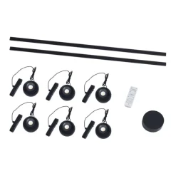 Modernes Schienensystem mit 6 schwarzen Pendelleuchten 1-phasig - Magnetic Lance