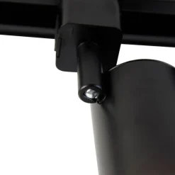 Modernes Schienensystem mit 4 Strahlern schwarz 1-phasig - Iconic Yade