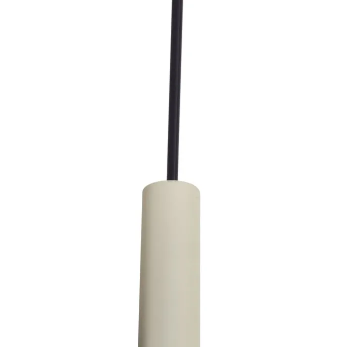 Modernes Schienensystem mit 3 Hängelampen Beige mit Schwarz 1-phasig - Slimline Keno