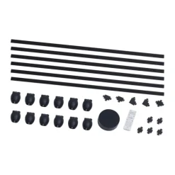 Modernes Schienensystem mit 12 schwarzen Strahlern 1-phasig - Magnetic Zagaye