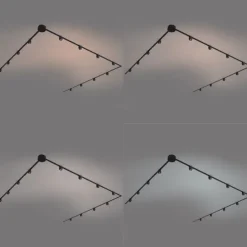 Modernes Schienensystem mit 12 schwarzen Strahlern 1-phasig - Magnetic Zagaye