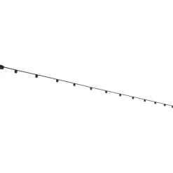 Modernes Schienensystem mit 12 schwarzen Strahlern 1-phasig - Magnetic Zagaye