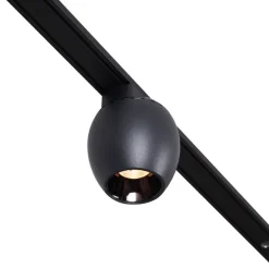 Modernes Schienensystem mit 12 schwarzen Strahlern 1-phasig - Magnetic Zagaye