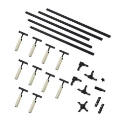 Modernes Schienensystem mit 10 Strahlern Beige und Schwarz 1-phasig - Slimline Uzzy