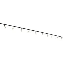 Modernes Schienensystem mit 10 Strahlern Beige und Schwarz 1-phasig - Slimline Uzzy
