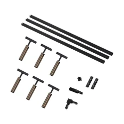 Modernes Schienensystem mit 6 dunkelbronzefarbenen Strahlern 1-phasig - Slimline Uzzy