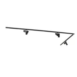 Modernes Schienensystem mit 3 Strahlern schwarz 1-phasig - Iconic Scopio