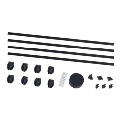 Modernes Schienensystem mit 8 schwarzen Strahlern 1-phasig - Magnetic Zagaye