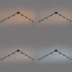 Modernes Schienensystem mit 8 schwarzen Strahlern 1-phasig - Magnetic Zagaye