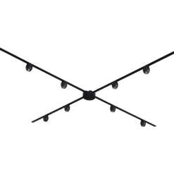 Modernes Schienensystem mit 8 schwarzen Strahlern 1-phasig - Magnetic Zagaye