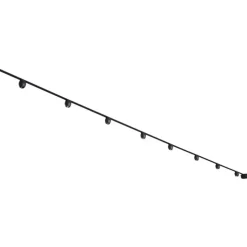 Modernes Schienensystem mit 8 schwarzen Strahlern 1-phasig - Magnetic Zagaye