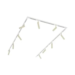 Modernes Schienensystem mit 10 Strahlern Beige und Weiß 1-phasig - Slimline Uzzy