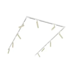 Modernes Schienensystem mit 10 Strahlern Beige und Weiß 1-phasig - Slimline Uzzy