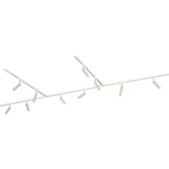 Modernes Schienensystem mit 10 Strahlern Beige und Weiß 1-phasig - Slimline Uzzy