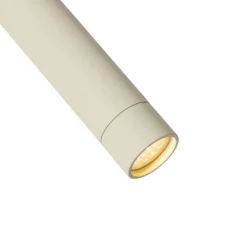 Modernes Schienensystem mit 10 Strahlern Beige und Weiß 1-phasig - Slimline Uzzy