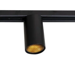 Modernes Schienensystem mit 5 schwarzen Strahlern 1-phasig GU10 35mm - Iconic Ruby