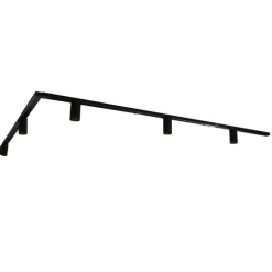 Modernes Schienensystem mit 5 schwarzen Strahlern 1-phasig GU10 35mm - Iconic Ruby