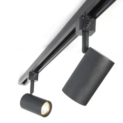 Modernes Schienensystem mit 6 schwarzen Strahlern 1-phasig 300cm - Iconic Jeana