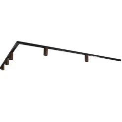 Modernes Schienensystem mit 5 Strahlern Dunkelbronze 1-phasig GU10 35mm - Iconic Ruby