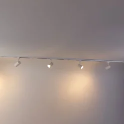 Modernes Schienensystem mit 4 Strahlern Weiß 1-phasig - Iconic Yade