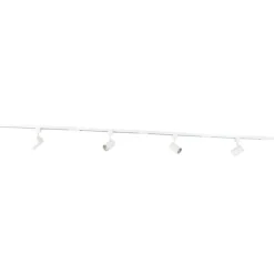 Modernes Schienensystem mit 4 Strahlern Weiß 1-phasig - Iconic Yade