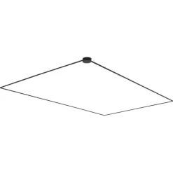 Modernes Schienensystem schwarz 1-phasig 1000 cm mit rundem Netzteil - Magnetic