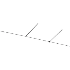 Modernes Schienensystem schwarz 1-phasig 1000 cm mit rundem Netzteil - Magnetic